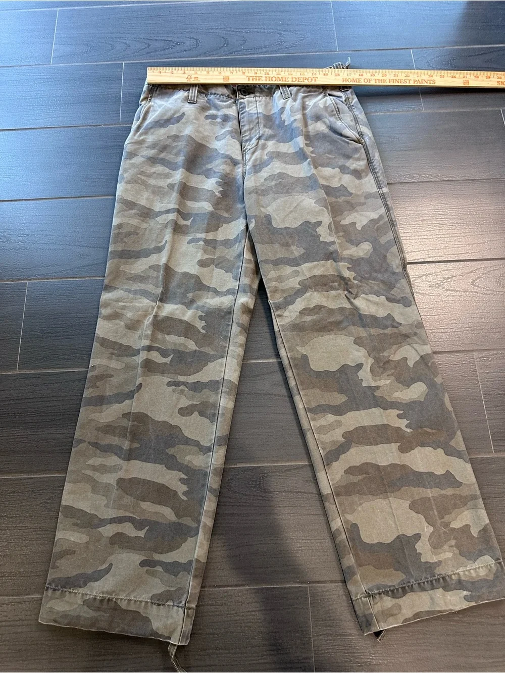 Men's Vintage J. Crew 2004 Relaxed for Straight-Leg Pants - Green Camo